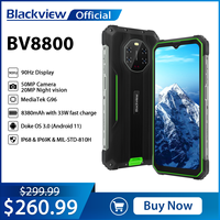 BLACKVIEW BV8800 wytrzymały smartfon 8GB + 128GB telefon komórkowy Helio G96 wyświetlacz 90Hz telefon komórkowy 8380mAh 50MP aparaty globalna wersja 1